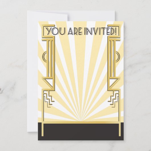 Kunst Deco Bachelorette Party uit 1920 Kaart (Achterkant)