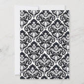  kunst Deco Black en White Wedding Kaart (Achterkant)