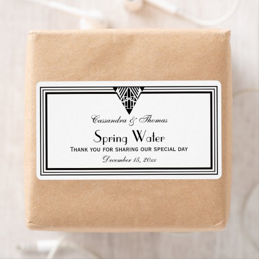  Kunst Deco Black Whattle Lijst #1 H Water Fles Etiket (Insitu)