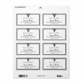  Kunst Deco Black Whattle Lijst #1 H Water Fles Etiket (Full Sheet)