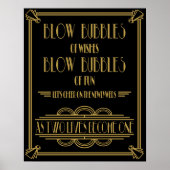 Kunst Deco Blow Bubbles voor leuk afdrukken Poster (Voorkant)