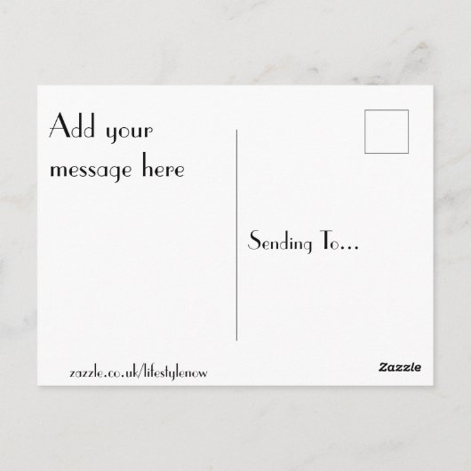 Kunst deco Briefkaart aanpassen Rijk staatsgebouw (Achterkant)