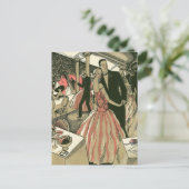 kunst deco bruilding, Pas getrouwd eerste dansdag Briefkaart (Staand voorkant)