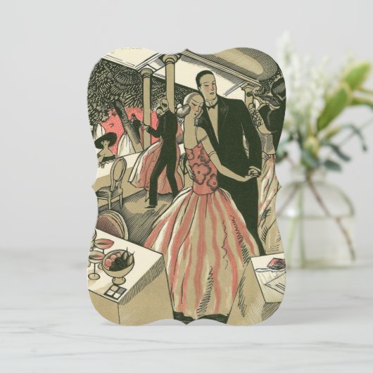  kunst deco bruilding, Pas getrouwd eerste dansdag Kaart (Staand voorkant)