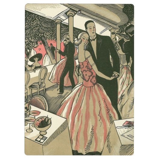  kunst deco bruilding, Pas getrouwd eerste dansdag Klembord (Achterkant)