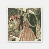 kunst deco bruilding, Pas getrouwd eerste dansdag Servet (Voorkant)