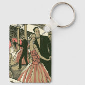 kunst deco bruilding, Pas getrouwd eerste dansdag Sleutelhanger (Achterkant)