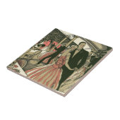 kunst deco bruilding, Pas getrouwd eerste dansdag Tegeltje (Zijkant)