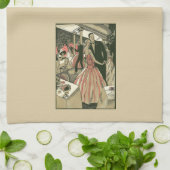  kunst deco bruilding, Pas getrouwd eerste dansdag Theedoek (Gevouwen)