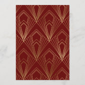 Kunst Deco Burgundy in de straten 20 | 40e goud Menu (Achterkant)