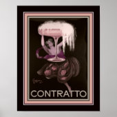Kunst Deco Contratto Champagne Ad Poster 1930 (Voorkant)