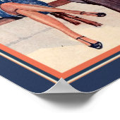 Kunst-deco-cupid en -paren uit 1920 poster (Hoek)