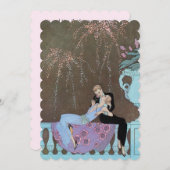  Kunst Deco, de Uitnodiging van het Vuurwerk van d (Voorkant / Achterkant)