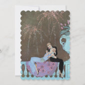 Kunst Deco, de Uitnodiging van het Vuurwerk van d (Voorkant)