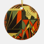 Kunst Deco decoratieve hangende versiering Keramisch Ornament (Voorkant)
