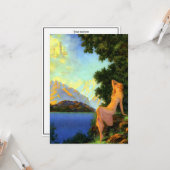  kunst Deco Dream Castle Woman Kaart (Voorkant / Achterkant in situ)