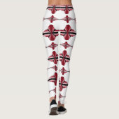 Kunst deco-elementen in crimson-leggings leggings (Achterkant)