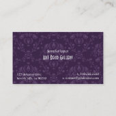 Kunst Deco en dammesjes visitekaartjes (Achterkant)