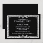 Kunst Deco Engagement Party (1920) Kaart (Voorkant / Achterkant)