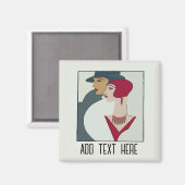 Kunst Deco Facturen, voeg tekst Magnet toe (Voorkant / Achterkant)