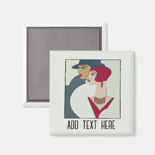 Kunst Deco Facturen, voeg tekst Magnet toe (Voorkant / Achterkant)