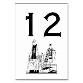  Kunst Deco Fashionable Dames in het strand Kaart (Achterkant)