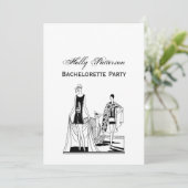  Kunst Deco Fashionable Dames in het strand Kaart (Staand voorkant)