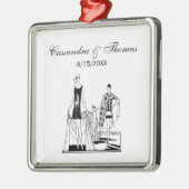  Kunst Deco Fashionable Dames in het strand Metalen Ornament (Links)