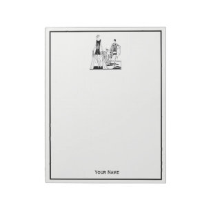  Kunst Deco Fashionable Dames in het strand Notitieblok