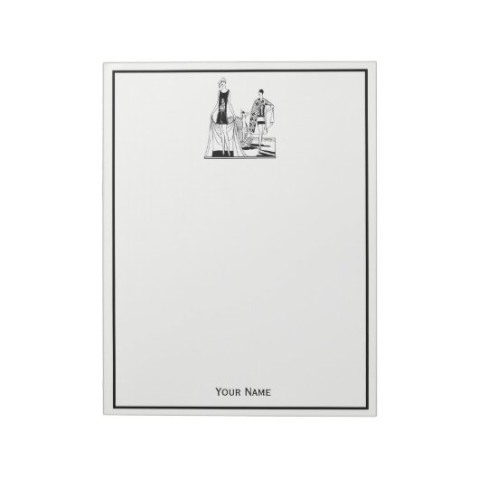  Kunst Deco Fashionable Dames in het strand Notitieblok (Linkerzijde)