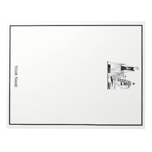  Kunst Deco Fashionable Dames in het strand Notitieblok (Voorkant)