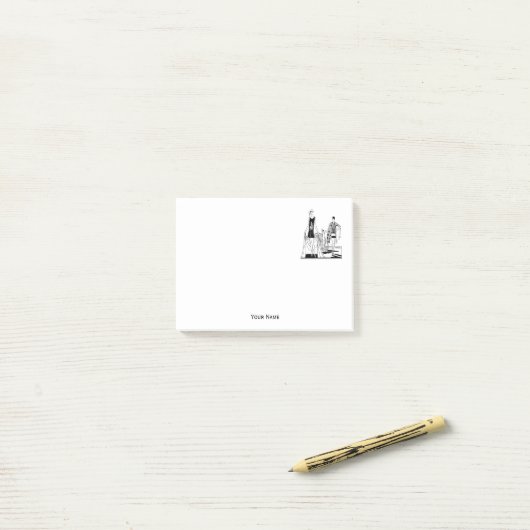 Kunst Deco Fashionable Dames in het strand Post-it® Notes (Op bureau)