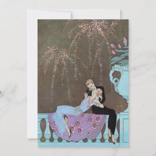 kunst Deco Fireworks Wedding Save the Date (Voorkant)