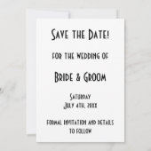 kunst Deco Fireworks Wedding Save the Date (Achterkant)