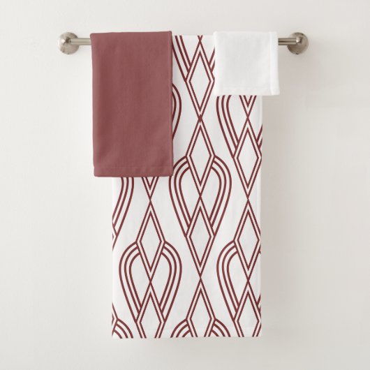 Kunst Deco Flowerbedds Bath Towel Set Bad Handdoek (Insitu)