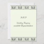 kunst Deco Flowers Wedding Kaart (Achterkant)