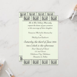  kunst Deco Flowers Wedding Kaart