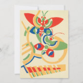  Kunst Deco Garden Butterflies Uitnodiging (Voorkant)