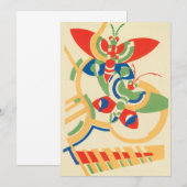  Kunst Deco Garden Butterflies Uitnodiging (Voorkant / Achterkant)