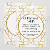 Kunst Deco Gatsby 20 jaar met kerstfeest in 1920 Kaart (Voorkant / Achterkant)