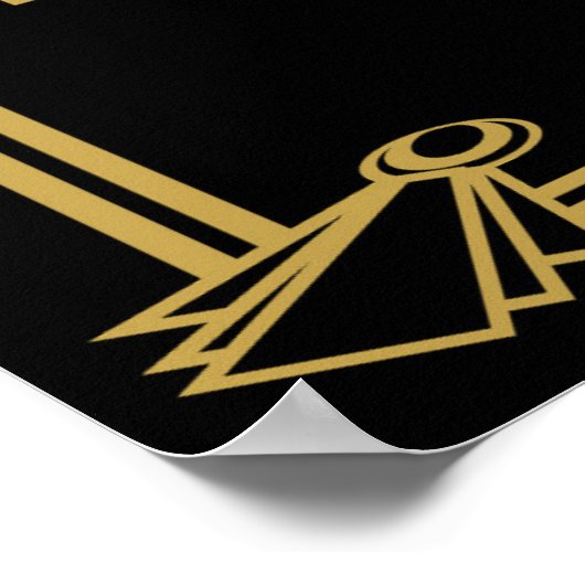 Kunst Deco Gatsby stijlbelletjes Poster (Hoek)