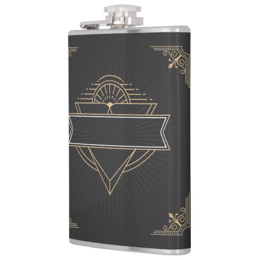Kunst Deco Gatsby Style Hip Flask uit 1920 Heupfles (Links)