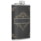 Kunst Deco Gatsby Style Hip Flask uit 1920 Heupfles (Rechts)