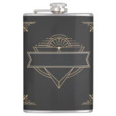 Kunst Deco Gatsby Style Hip Flask uit 1920 Heupfles (Voorkant)
