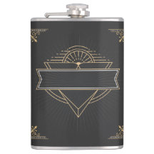  Kunst Deco Gatsby Style Hip Flask uit 1920