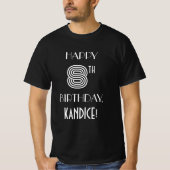 Kunst Deco Geïnspireerd Stijl 8th Birthday Shirt (Voorkant)