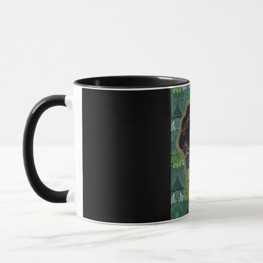 Kunst deco gemaskerde vrouw mok (Links)