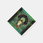 Kunst deco gemaskerde vrouw  servet (Hoek)