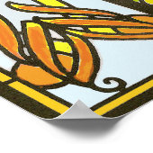 Kunst Deco Glas in lood Floral Print (Hoek)