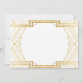 Kunst Deco Gold Photo Afstuderen Gatsby Party 1920 Kaart (Achterkant)